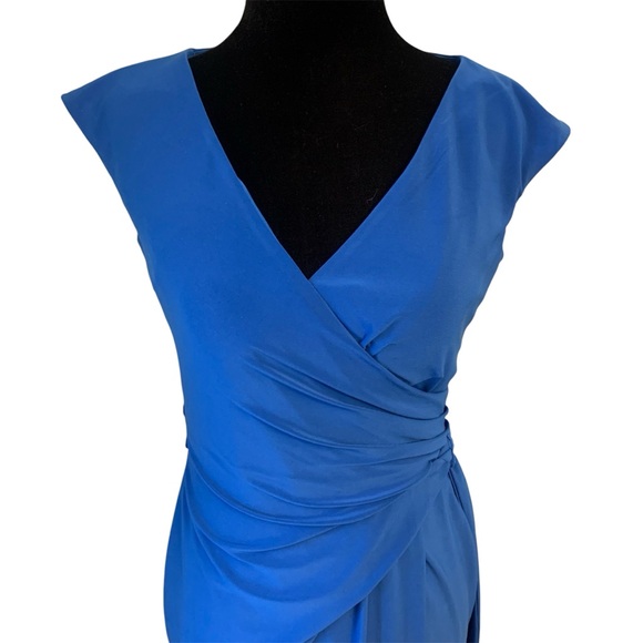 Ralph Lauren Side Sash Crossover V Neck Cocktail Dress size 0 - Picture 5 of 8